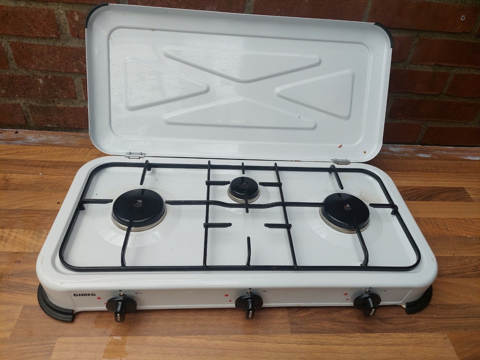 Camping kooktoestel 3-pits - Zo goed als nieuw, Caravans en Kamperen, Kampeeraccessoires, Verzenden