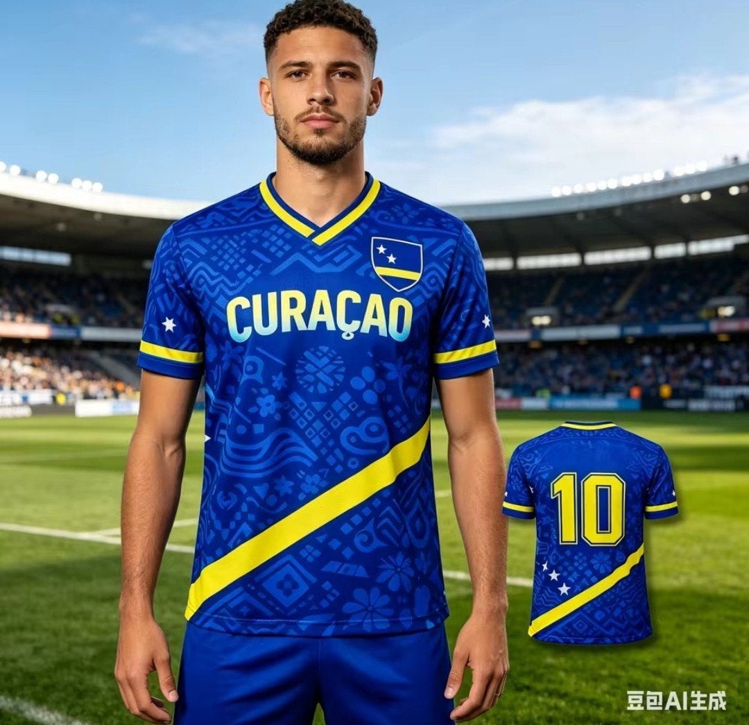 Nieuw Curaçao voetbalshirt - Maat XXL, Groter dan maat XL, Ophalen of Verzenden, Nieuw, Shirt