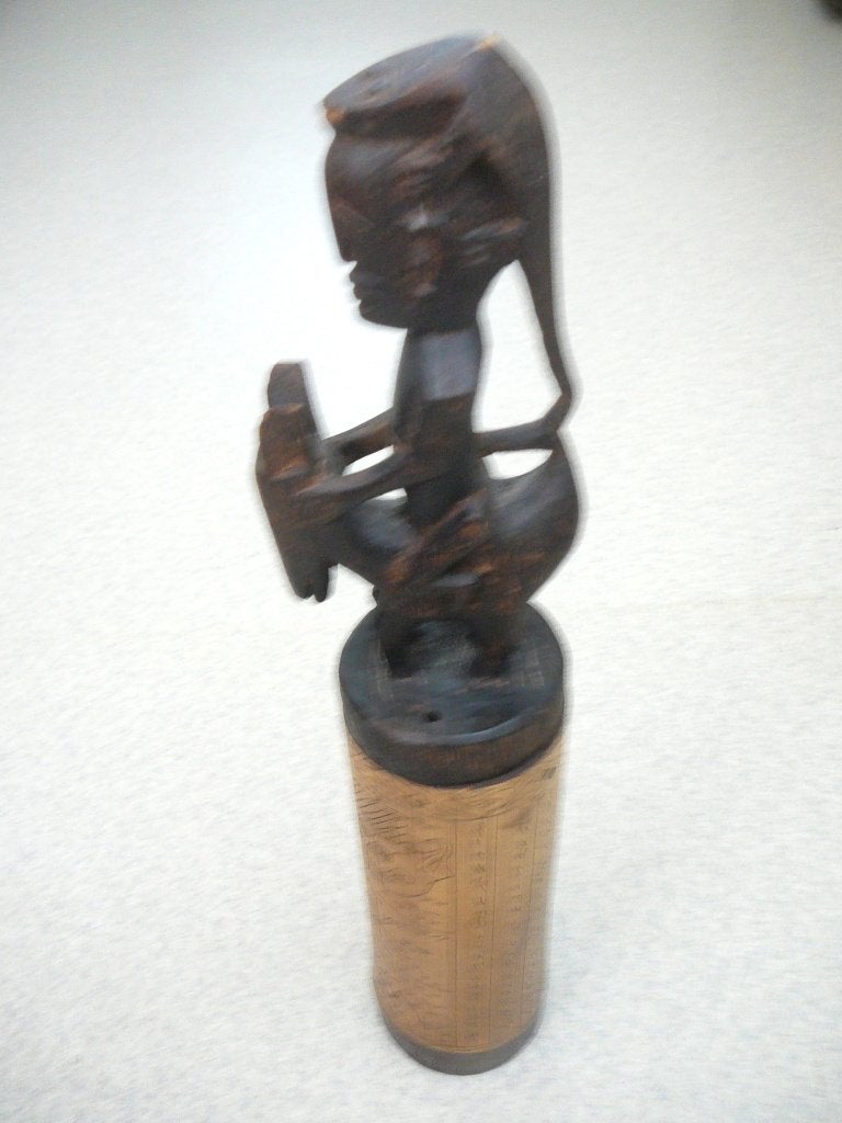 Beeldje man op ezel, Antiek en Kunst, Houtsnijwerk, Overige herkomsten, Ophalen, Hout
