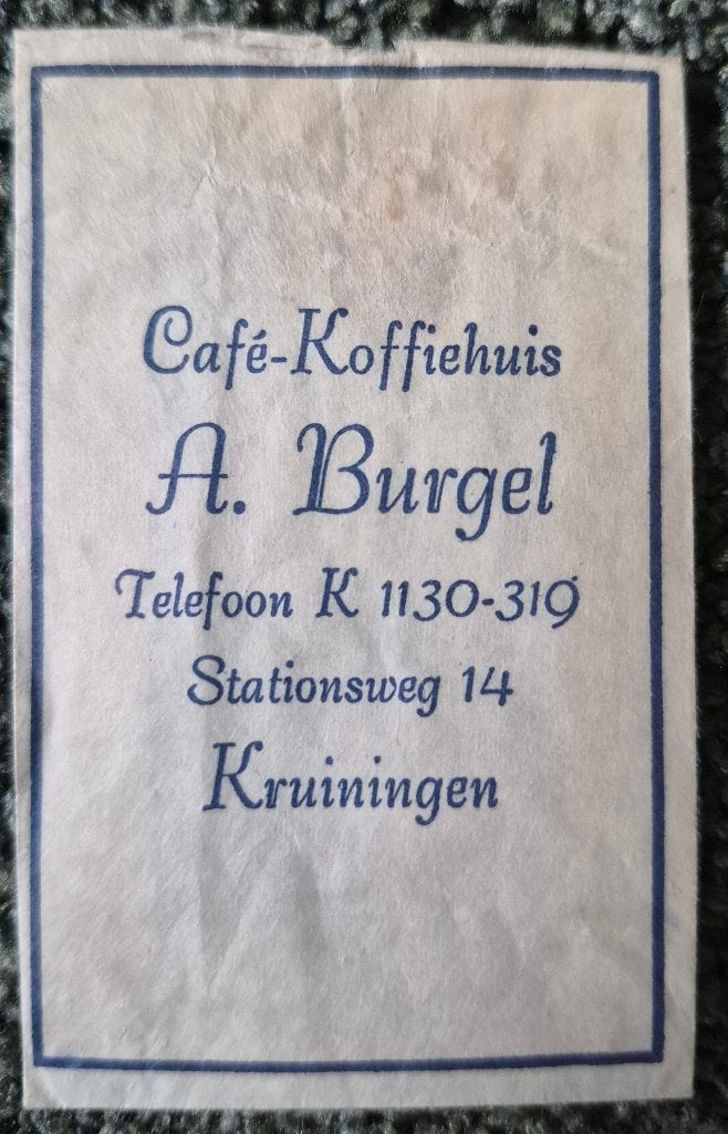 Suikerzakje A. Burgel Kruiningen, Ophalen of Verzenden, Nederland