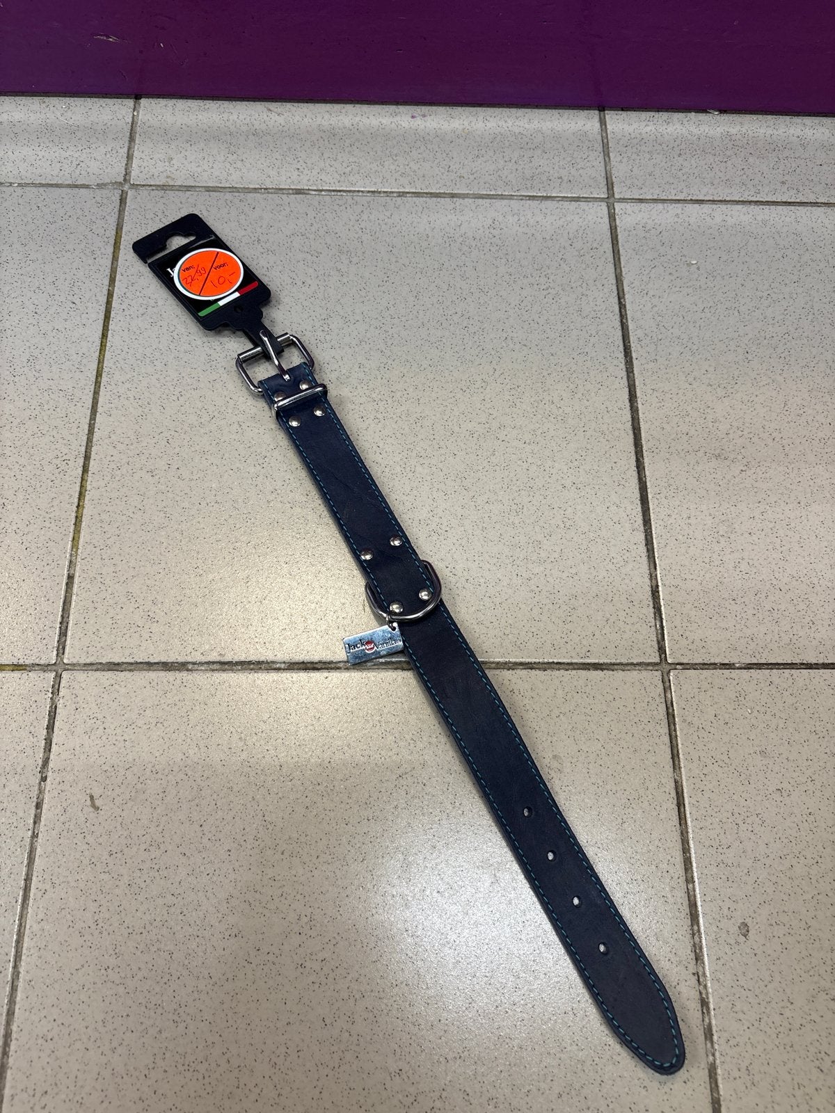Jack and vanilla halsband blauwleer, Dieren en Toebehoren, Nieuw, Jack, Ophalen of Verzenden, Jack