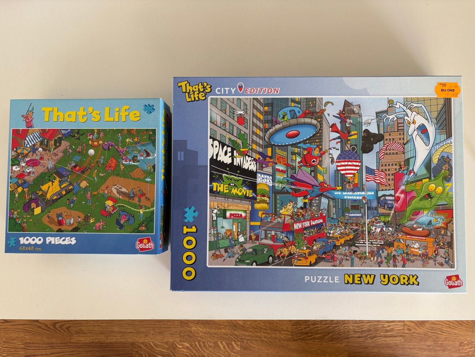2 puzzels That’s life 1000 stukjes, Hobby en Vrije tijd, Denksport en Puzzels, Ophalen of Verzenden, 500 t/m 1500 stukjes, Zo goed als nieuw