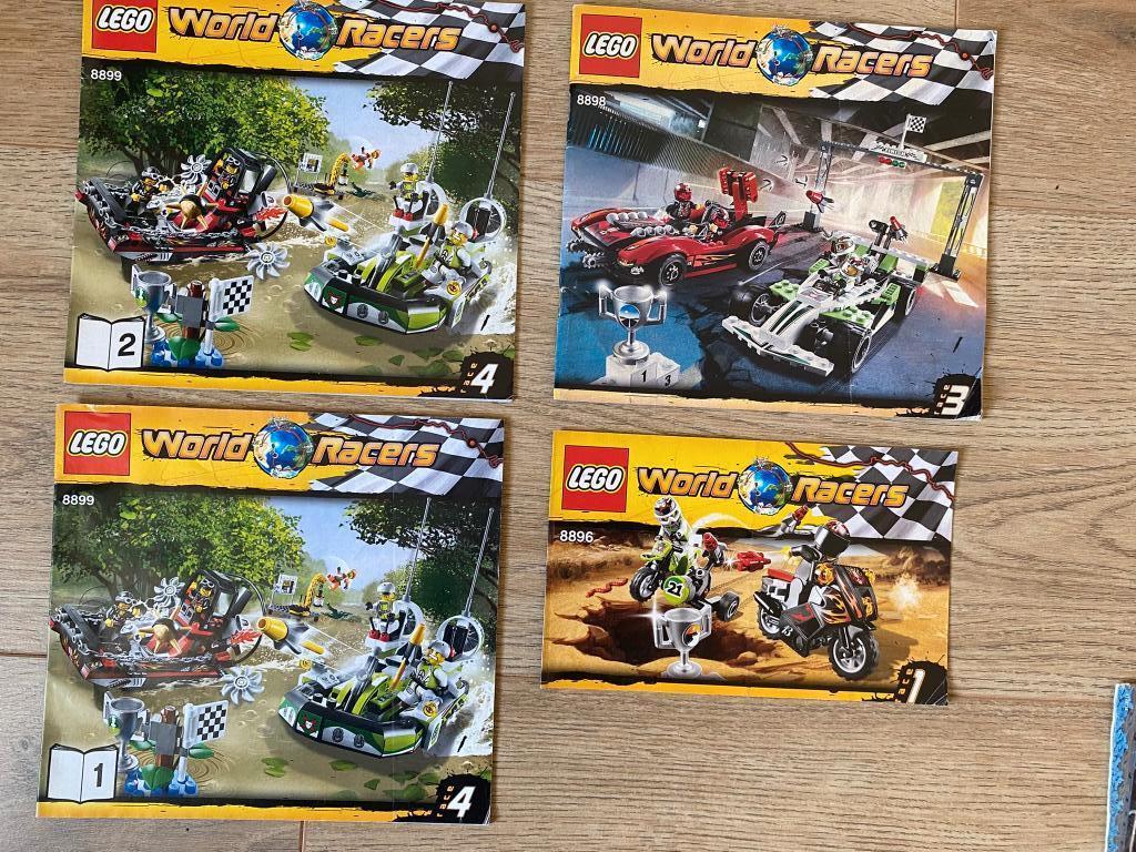 Lego World Racers 8896 8898 8899 1+2 bouwinstructies boekjes, Ophalen of Verzenden, Zo goed als nieuw, Losse stenen, Lego