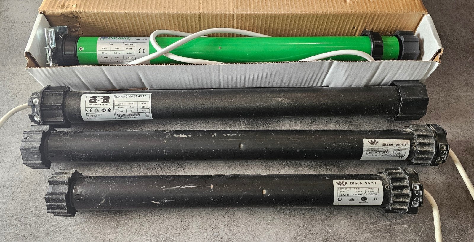 Palmat, Asa en Altron rolluikmotoren te koop., Overige kleuren, Minder dan 100 cm, Nieuw, Ophalen of Verzenden