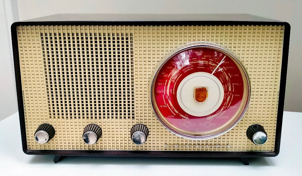 Antiek Bakeliet - Bakelieten Philips Radio - Type B1X67U/03, Ophalen of Verzenden