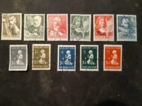 Alle zegels uit 1940 (zonder Konijnenburg en Goulloche), Postzegels en Munten, Postzegels | Nederland, Ophalen of Verzenden, Gestempeld