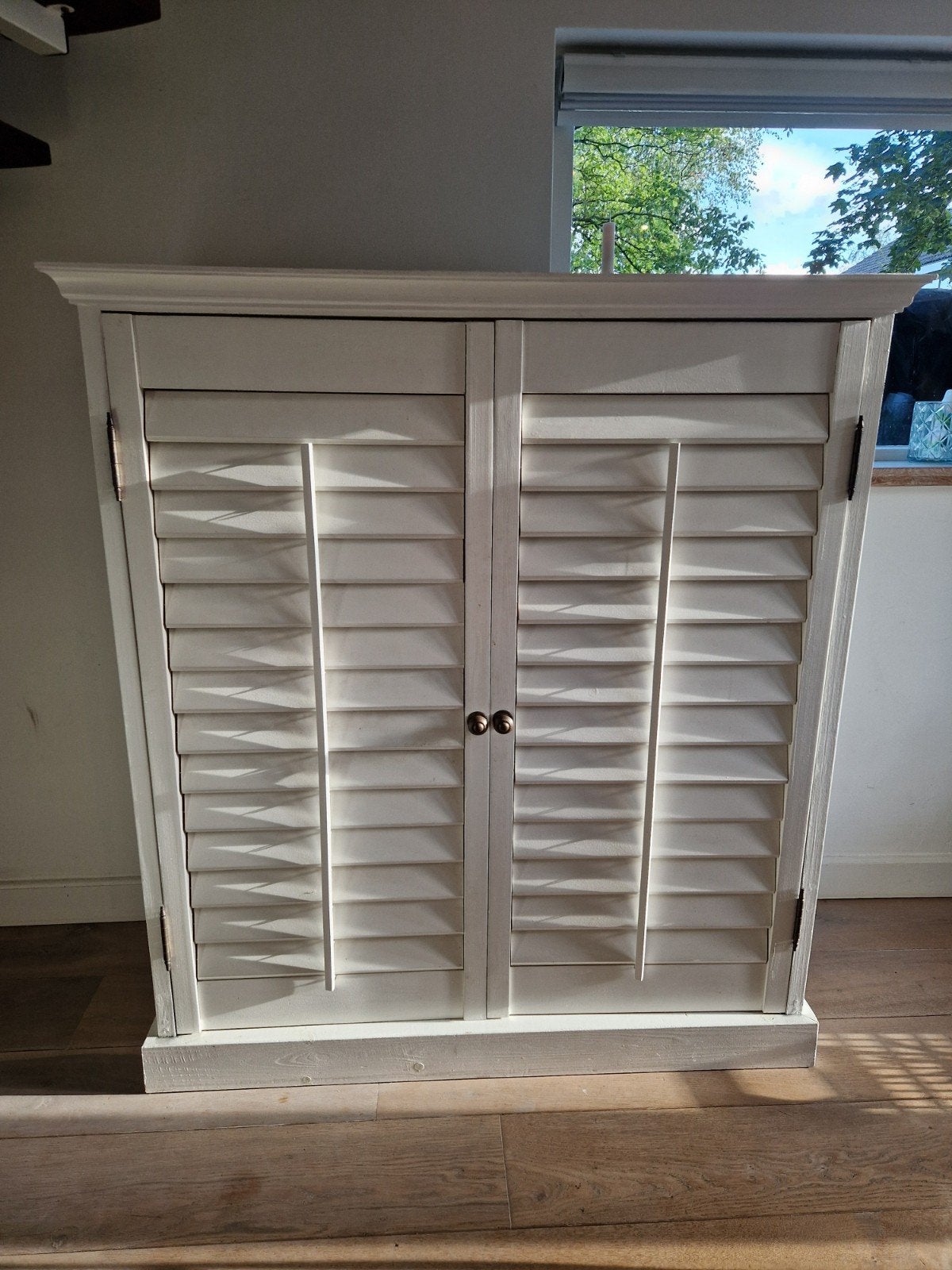Riviera Maison style tvkast tvmeubel, Ophalen, Gebruikt, 100 tot 150 cm, Riviera maison