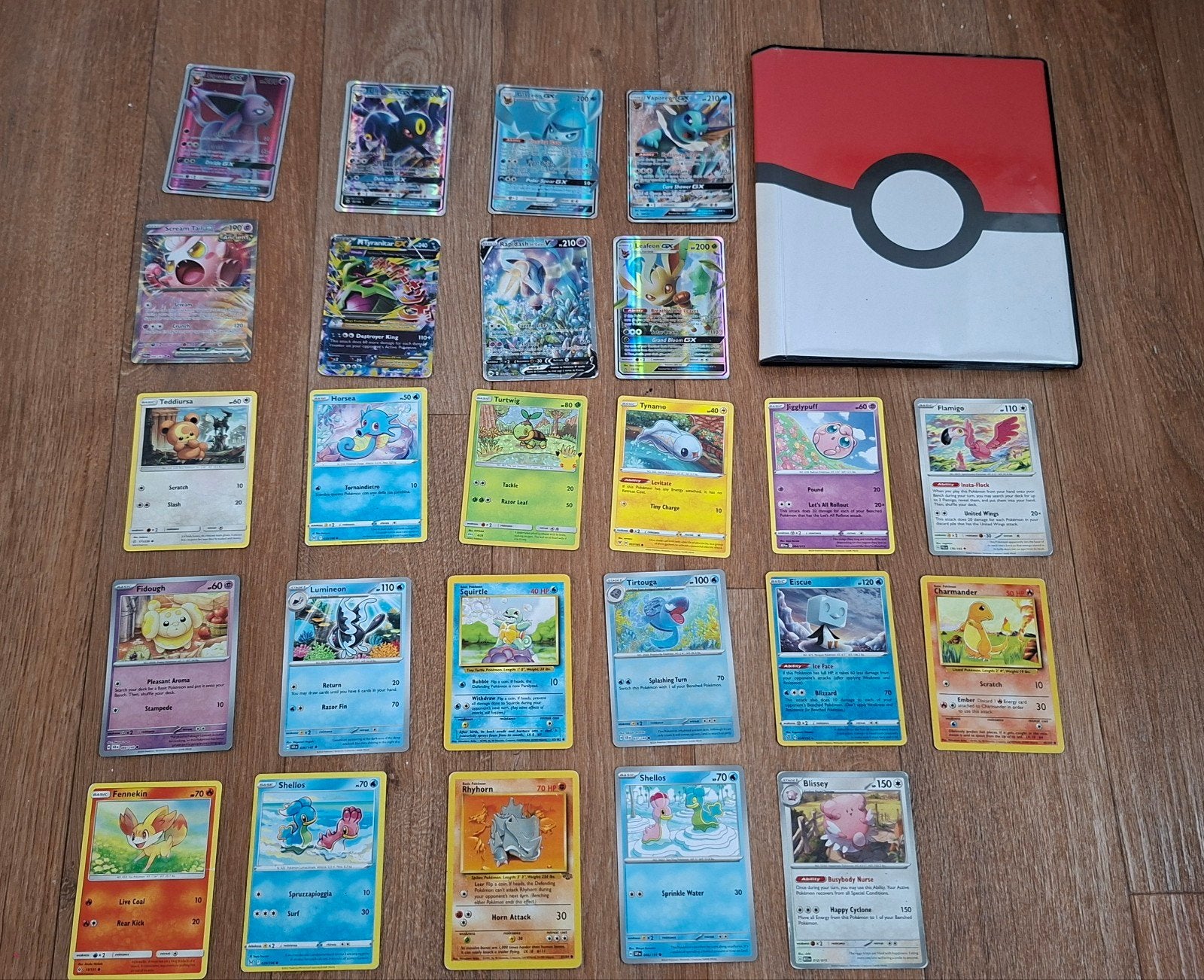 Pokémon kaarten en album, Ophalen of Verzenden, Gebruikt, Meerdere kaarten