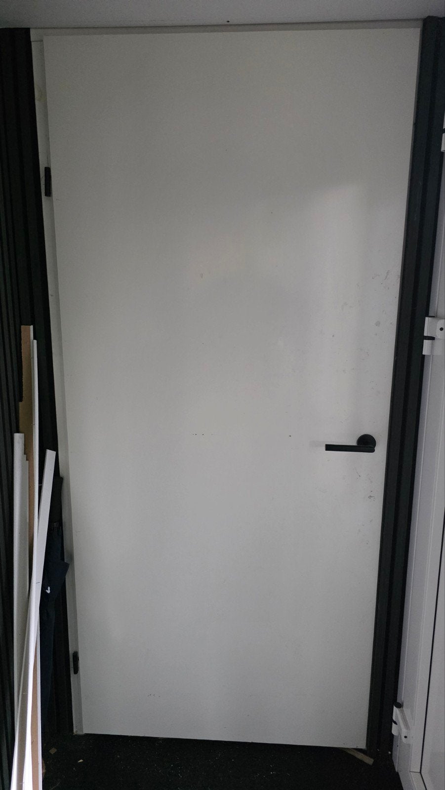 Opdekdeur 211x93cm - inclusief kozijn, Ophalen, Gebruikt, 80 tot 100 cm, Binnendeur