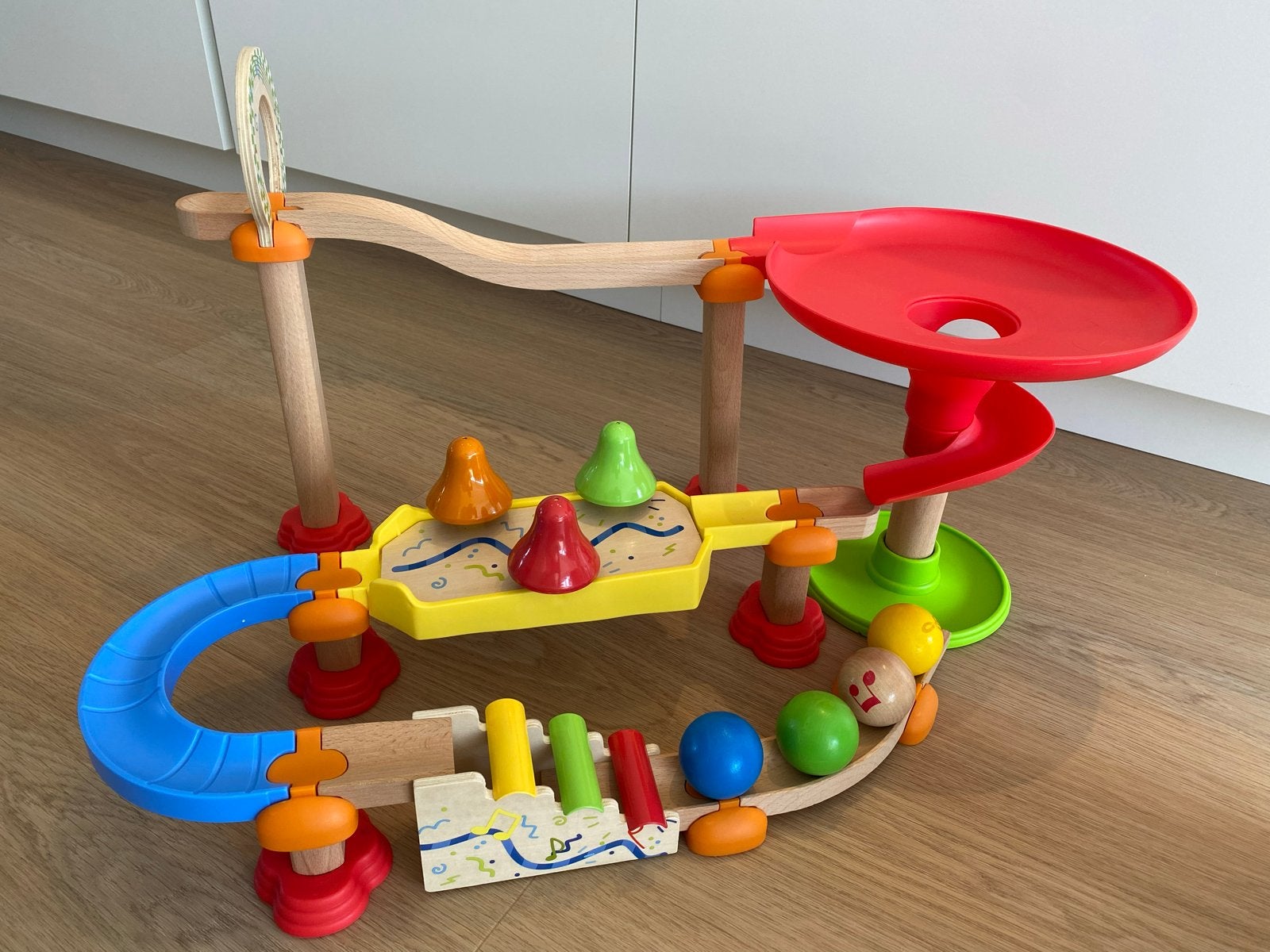 Playtive houten knikkerbaan/kogelbaan met belletjes, Ophalen, Zo goed als nieuw, Overige typen