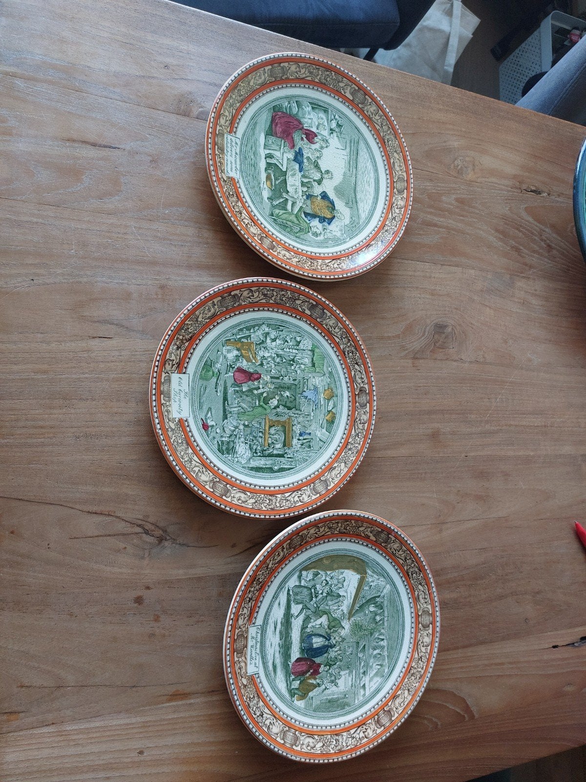 3 wandbordjes, Ophalen