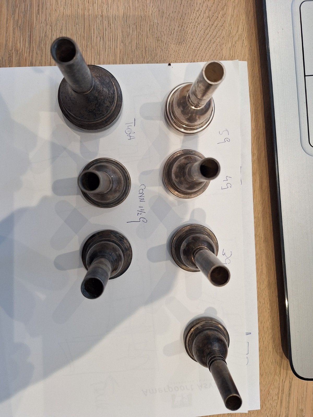 Trombone mondstukken, Ophalen of Verzenden, Gebruikt, Bas