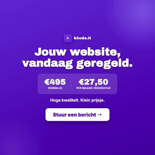 Geen website? Ik regel het voor je €495 eenmalig, Vacatures, Overige niveaus, Vanaf 10 jaar, Overige vormen