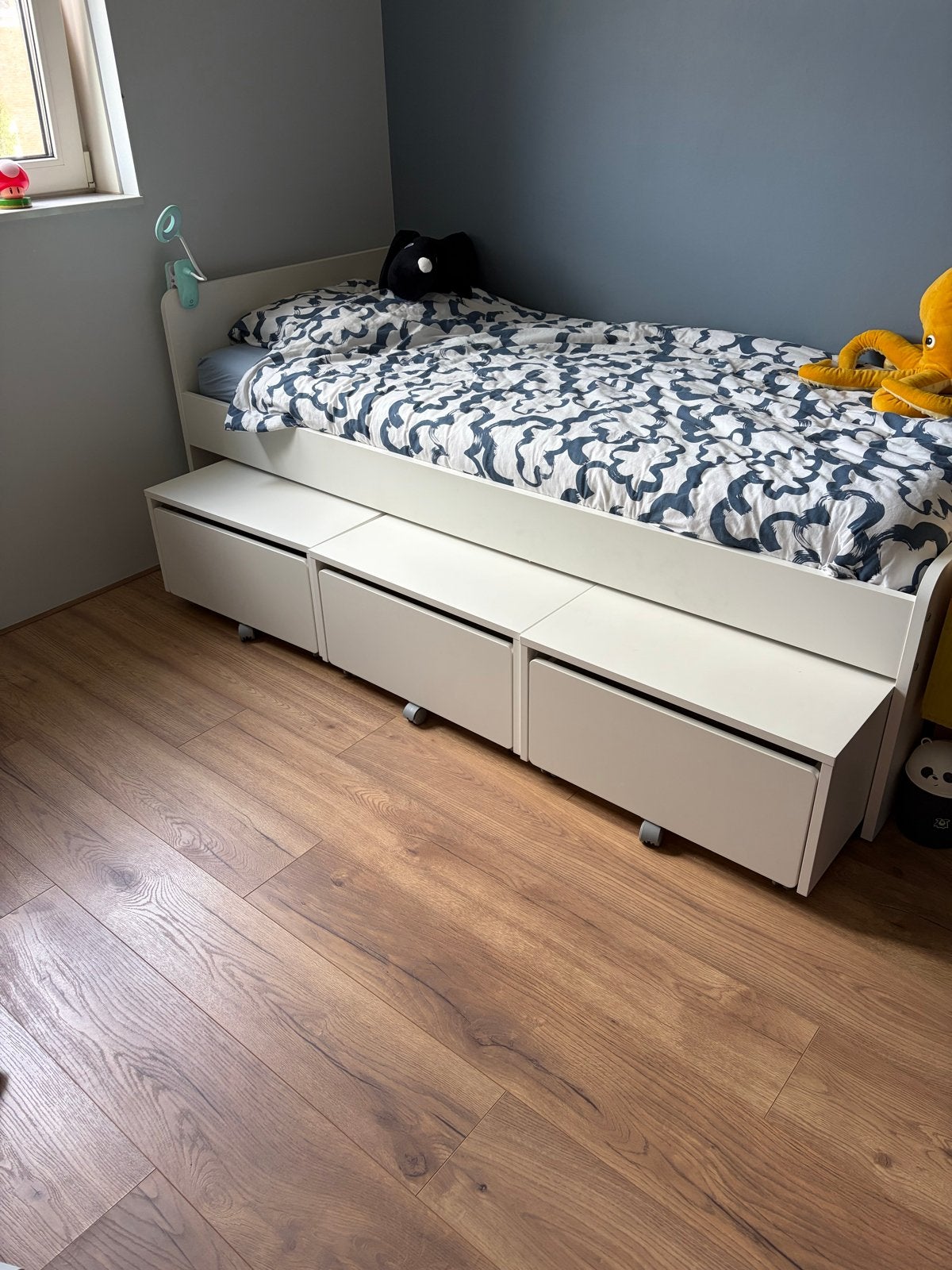 3x IKEA Släkt opbergbakken op wieltjes, nette staat, Huis en Inrichting, Ophalen, Gebruikt, Wit