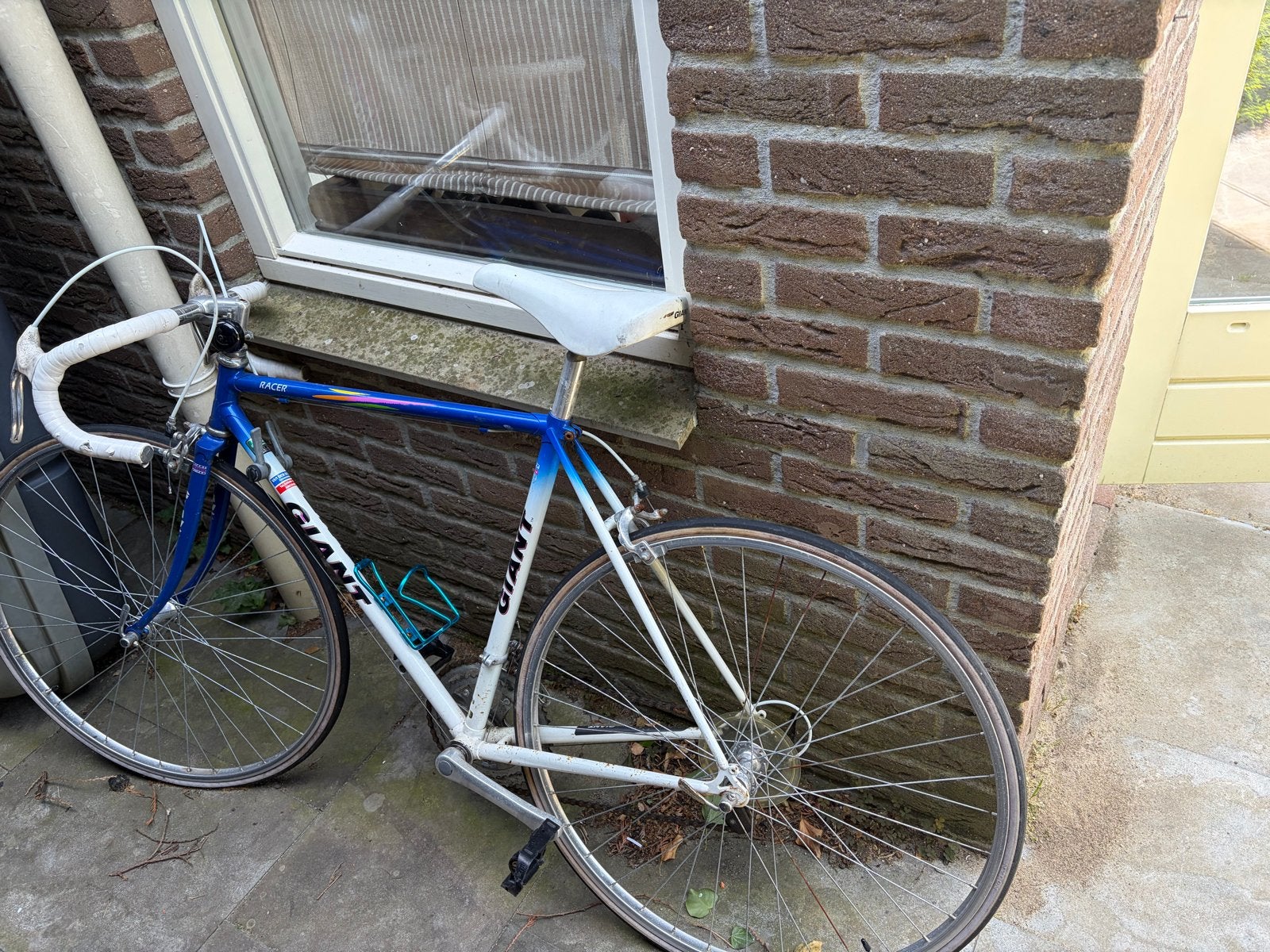 Giant Racer Racefiets - Blauw/Wit, 28 inch, Gebruikt, 10 tot 15 versnellingen, Heren