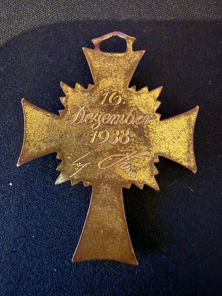 Moederkruis in goud, Ophalen of Verzenden, Landmacht, Duitsland, Lintje, Medaille of Wings