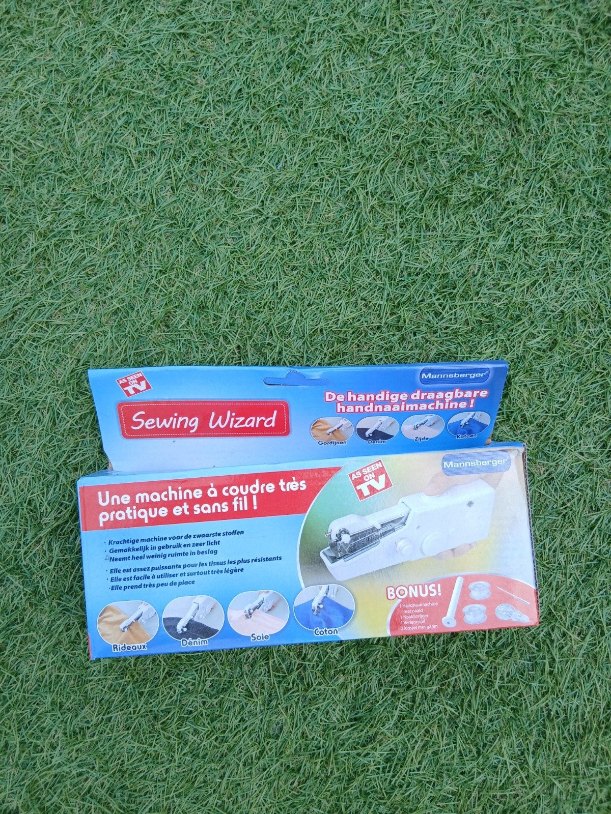 Te koop handnaaimachine, Ophalen