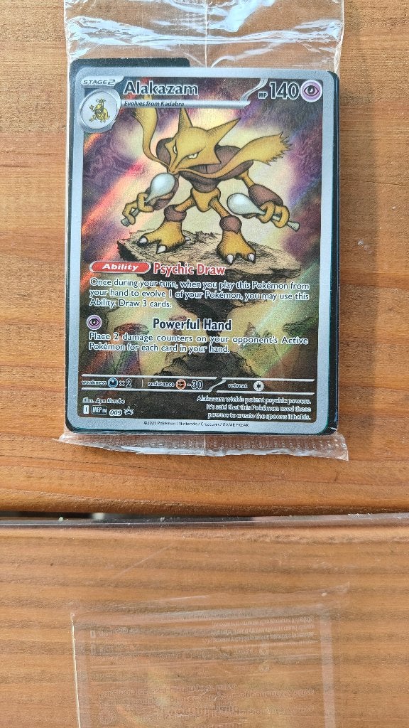Alakazam MEP 009 - MEP Black Star Promo - Pokémon EN, Ophalen of Verzenden, Nieuw, Losse kaart