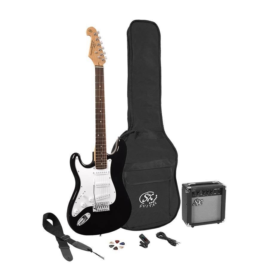 Linkshandig SK Gitaar Starterspakket Zwart met Versterker, Overige merken, Met versterker, Ophalen of Verzenden, Zo goed als nieuw