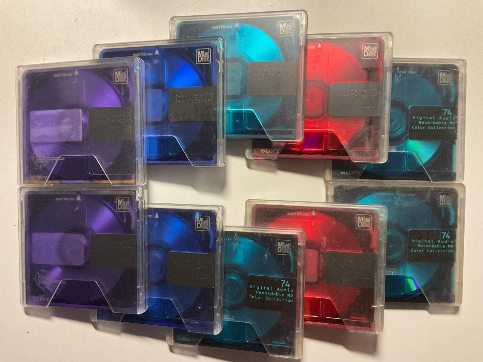 Minidisc’s. SONY COL.COL. laatste serie 10x als nieuw.74 min, Ophalen of Verzenden