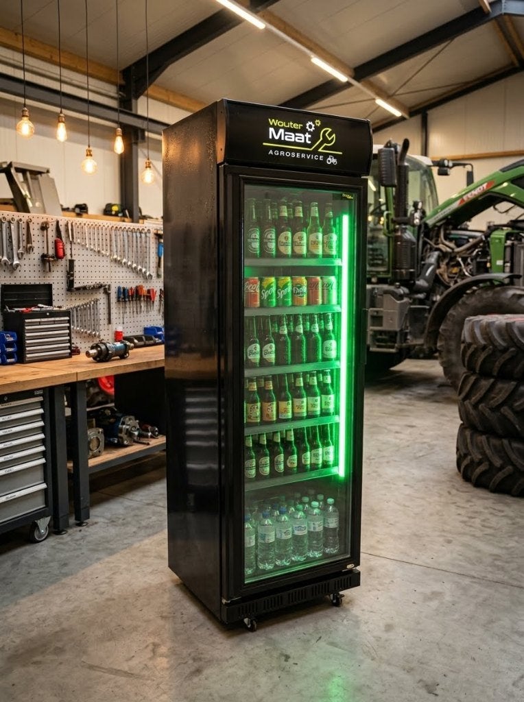 Professionele Bier KS koelkast met Reclame Eigen Logo = €0,-, Zonder vriesvak, 200 liter of meer, Nieuw, 45 tot 60 cm