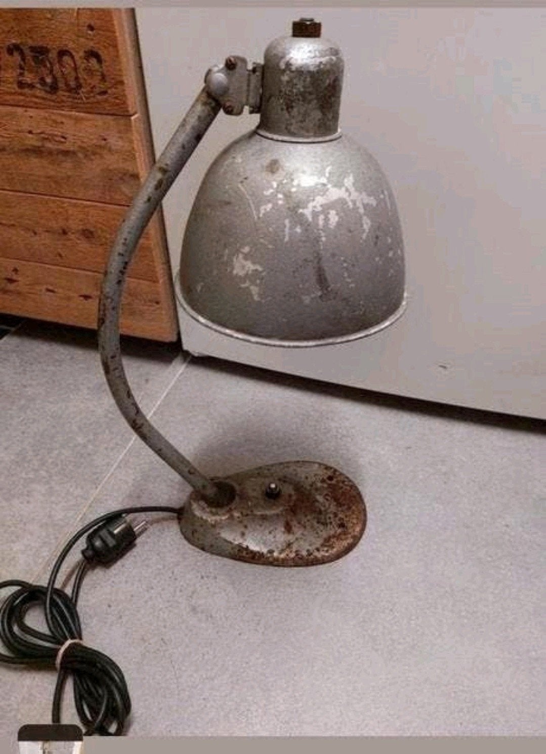 Vintage retro elekthermax werklamp burolamp architectenlamp, Gebruikt, Vintage, Olielamp, Ophalen of Verzenden