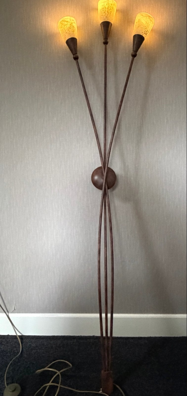 Wandlamp 1.50m hoog, Ophalen, Gebruikt, Bruin, Metaal
