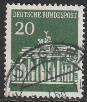 BRD 1966 507 Brandenburger Tor 20p, Gest, Postzegels en Munten, Ophalen of Verzenden, BRD, Gestempeld