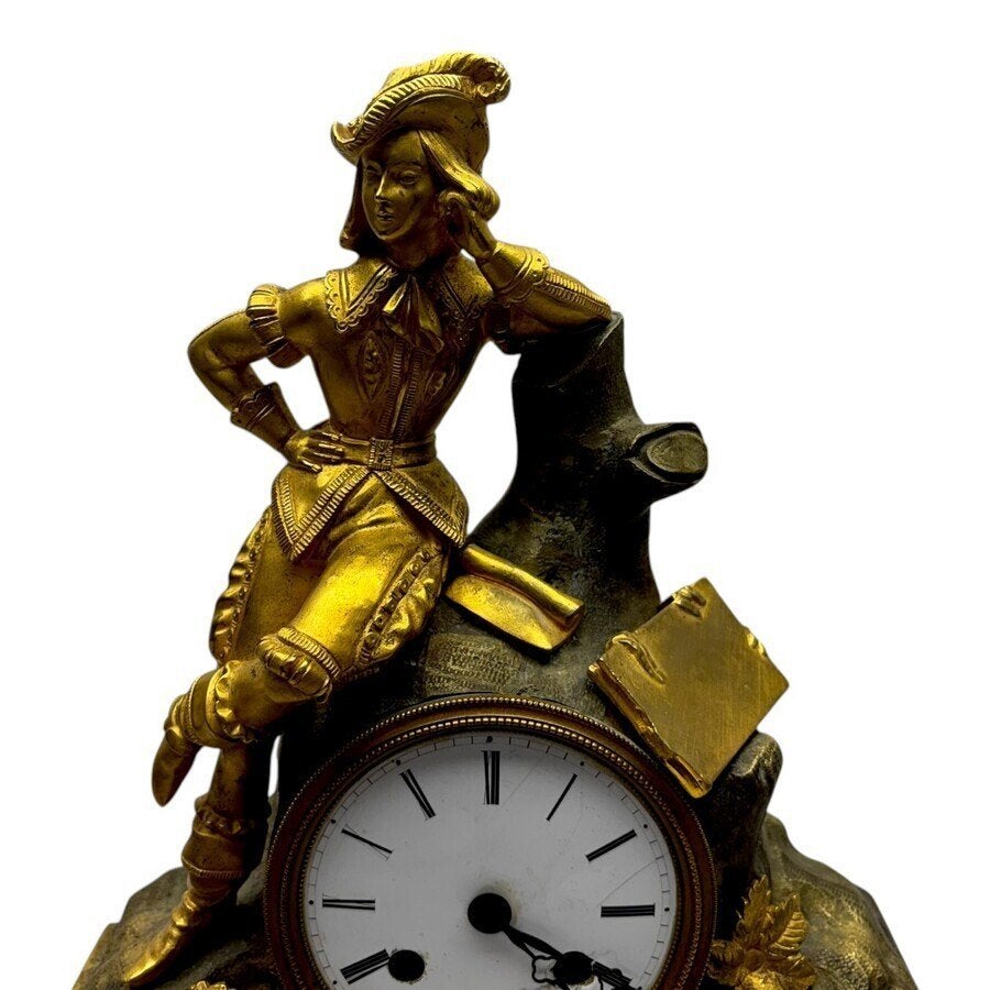 Vergulde pendule, Frankrijk, begin 19e eeuw, Ophalen of Verzenden