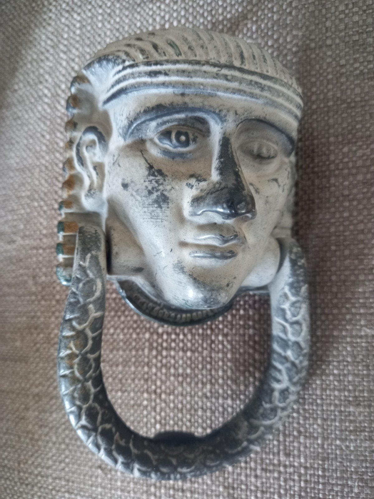 Nostalgische Egyptische Deurklopper - Gietijzer, Ophalen of Verzenden