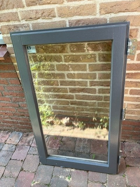 Hard houten ramen met dubbel glas, Doe-het-zelf en Verbouw, Glas en Ramen, Ophalen, Gevelraam of Ruit, Minder dan 80 cm, 120 tot 160 cm