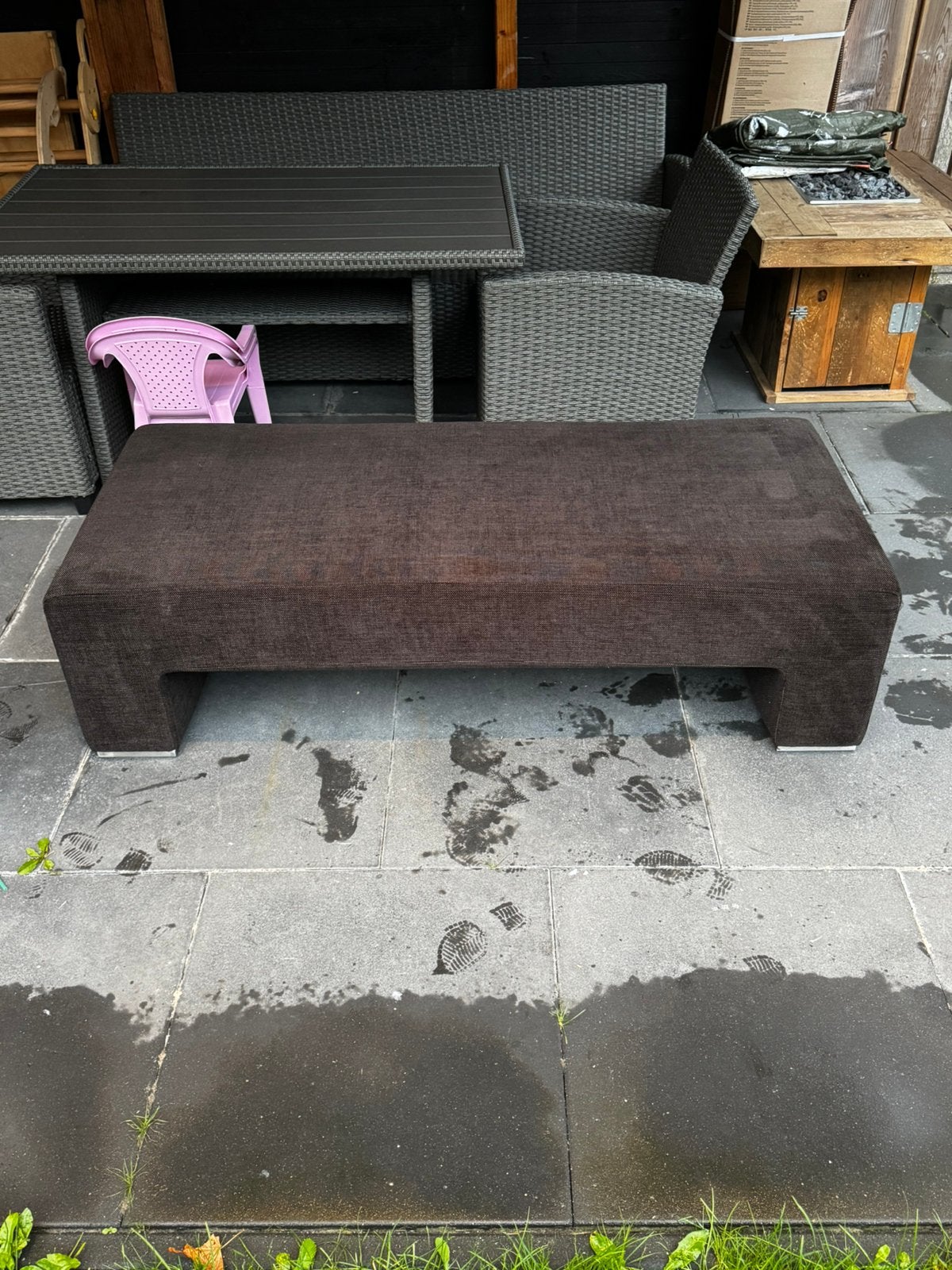 Salontafel/zitbank 200x100 (Gratis), Gebruikt, 100 tot 150 cm, Rechthoekig, 50 tot 100 cm