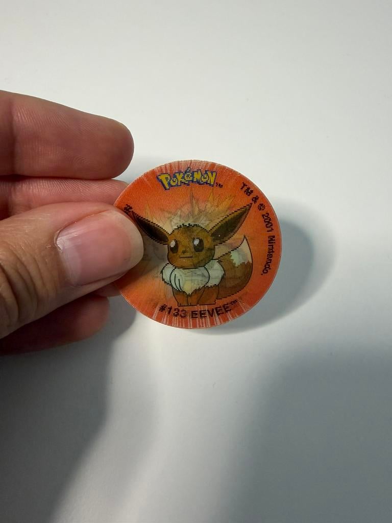 Pokémon Tazo Flippo Powerplay Eevee - Vintage, Verzamelen, Ophalen of Verzenden, Losse flippo's