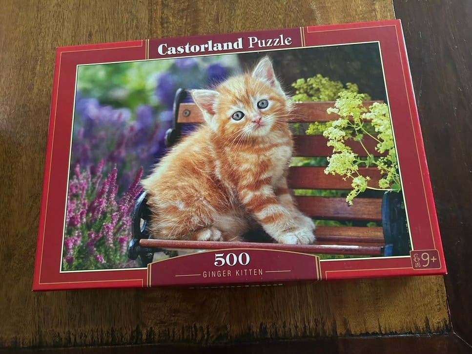 Castorland Legpuzzel 500 stukjes - Ginger Kitten, Ophalen of Verzenden, 500 t/m 1500 stukjes, Zo goed als nieuw, Legpuzzel