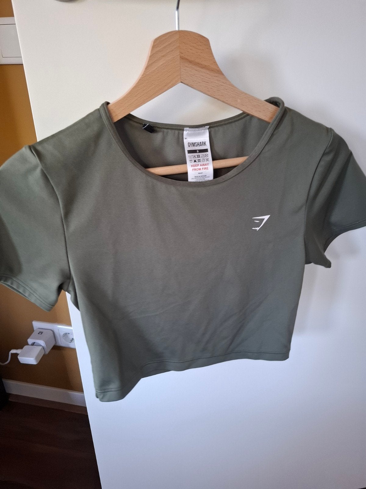 Gymshark sportshirt dames maat S - Zo goed als nieuw, Ophalen of Verzenden, Maat 36 (S), Groen, Gymshark