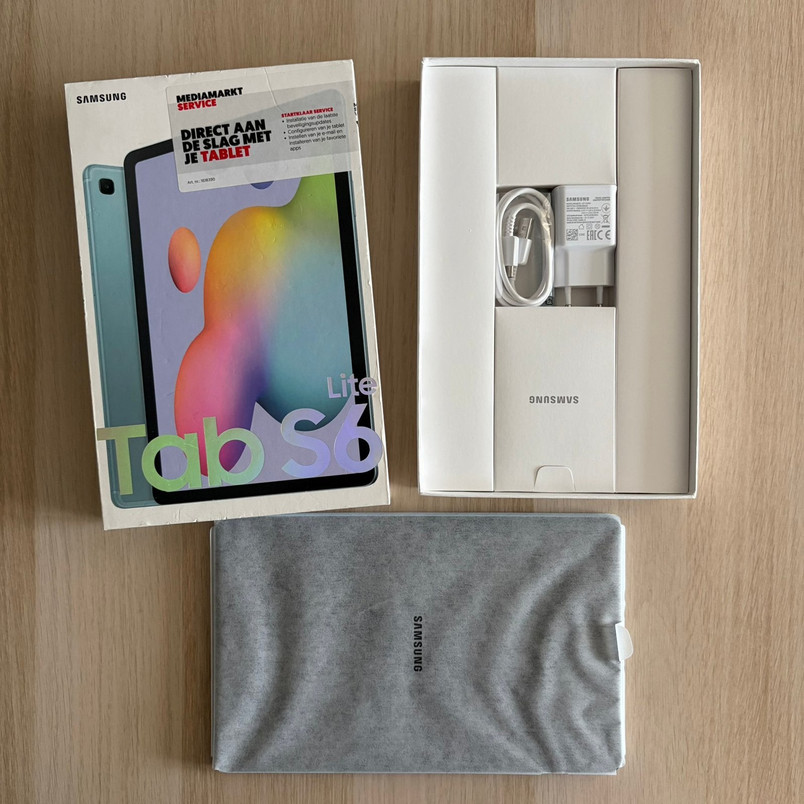 Samsung Galaxy Tab S6 Lite Blue, Zo goed als nieuw, 64 GB, Wi-Fi, Uitbreidbaar geheugen