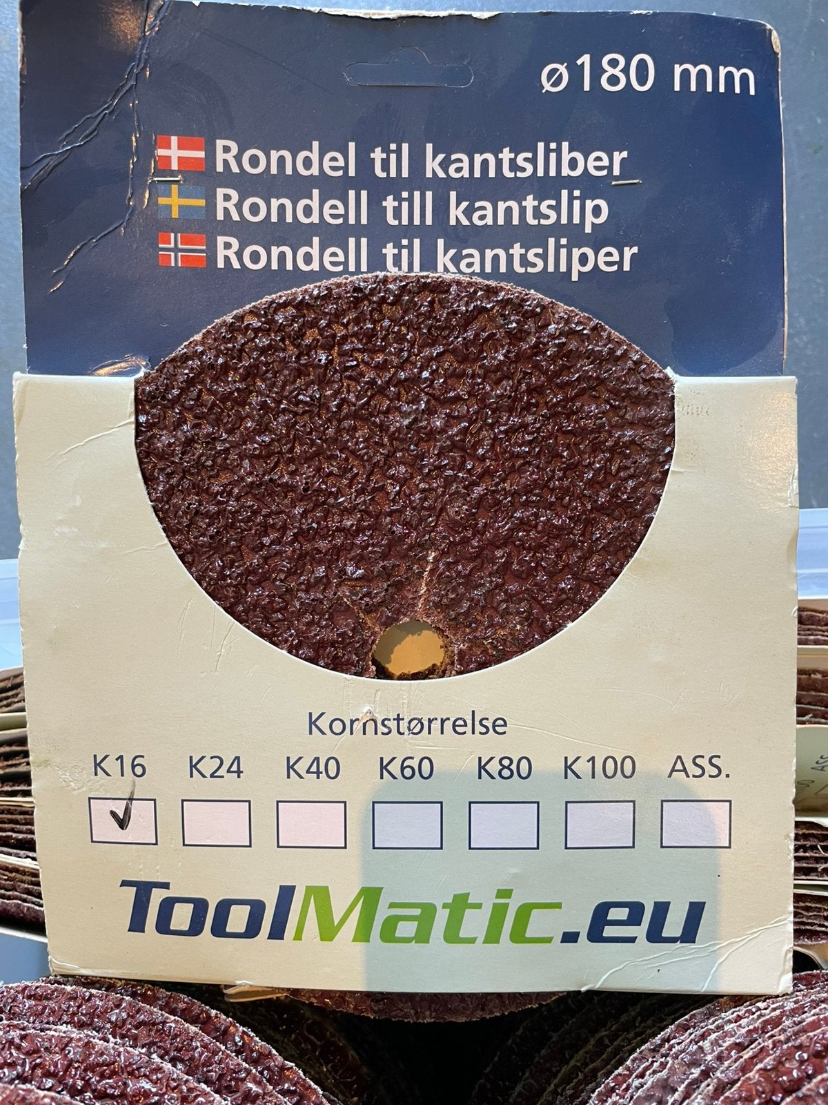 Grote partij kantschuurschijven 180mm Korrel 16 (ong. 200), Doe-het-zelf en Verbouw, Gereedschap | Schuurmachines, Ophalen of Verzenden