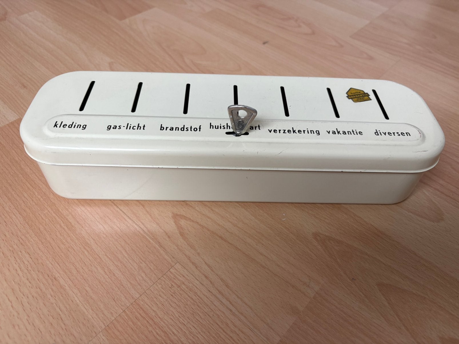 Brabantia huishoudspaarpot met sleutel in nieuwstaat!, Ophalen of Verzenden, Zo goed als nieuw, Metaal of Blik, Overige thema's