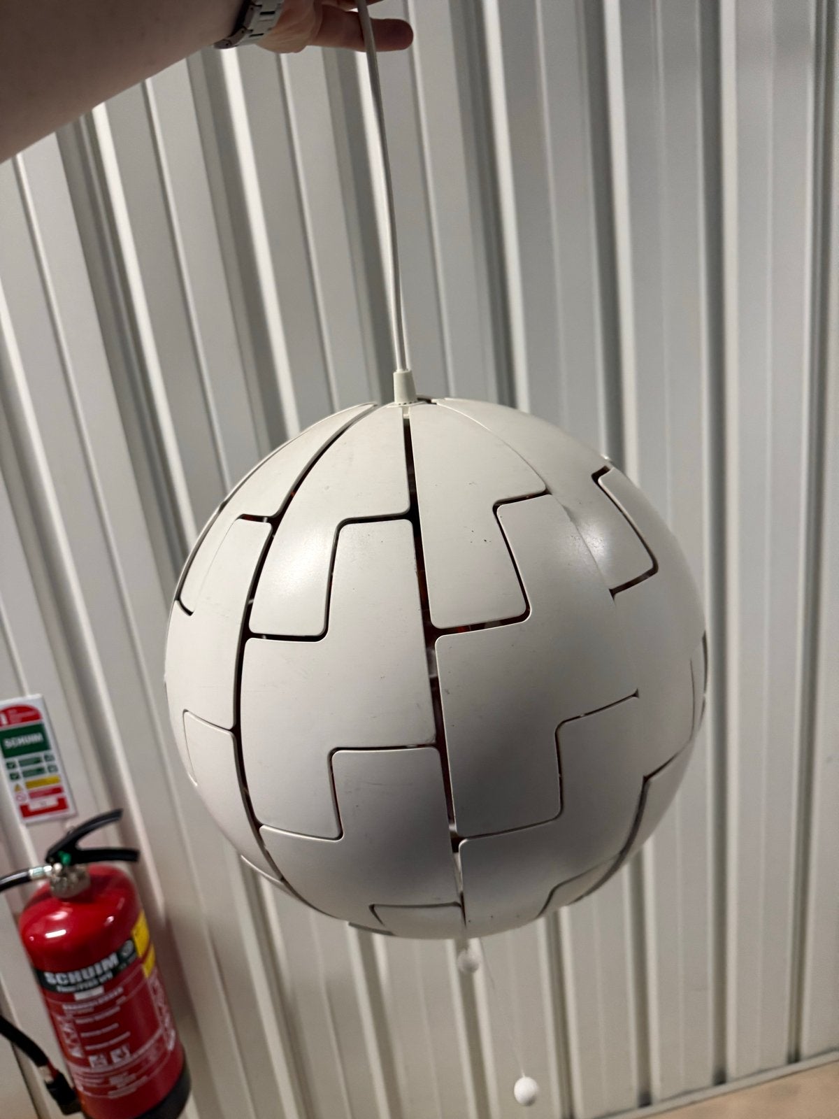 IKEA PS 2014 Hanglamp Oranje/Wit - Uitschuifbaar Design, Ophalen, Zo goed als nieuw, Kunststof, E27 (groot)