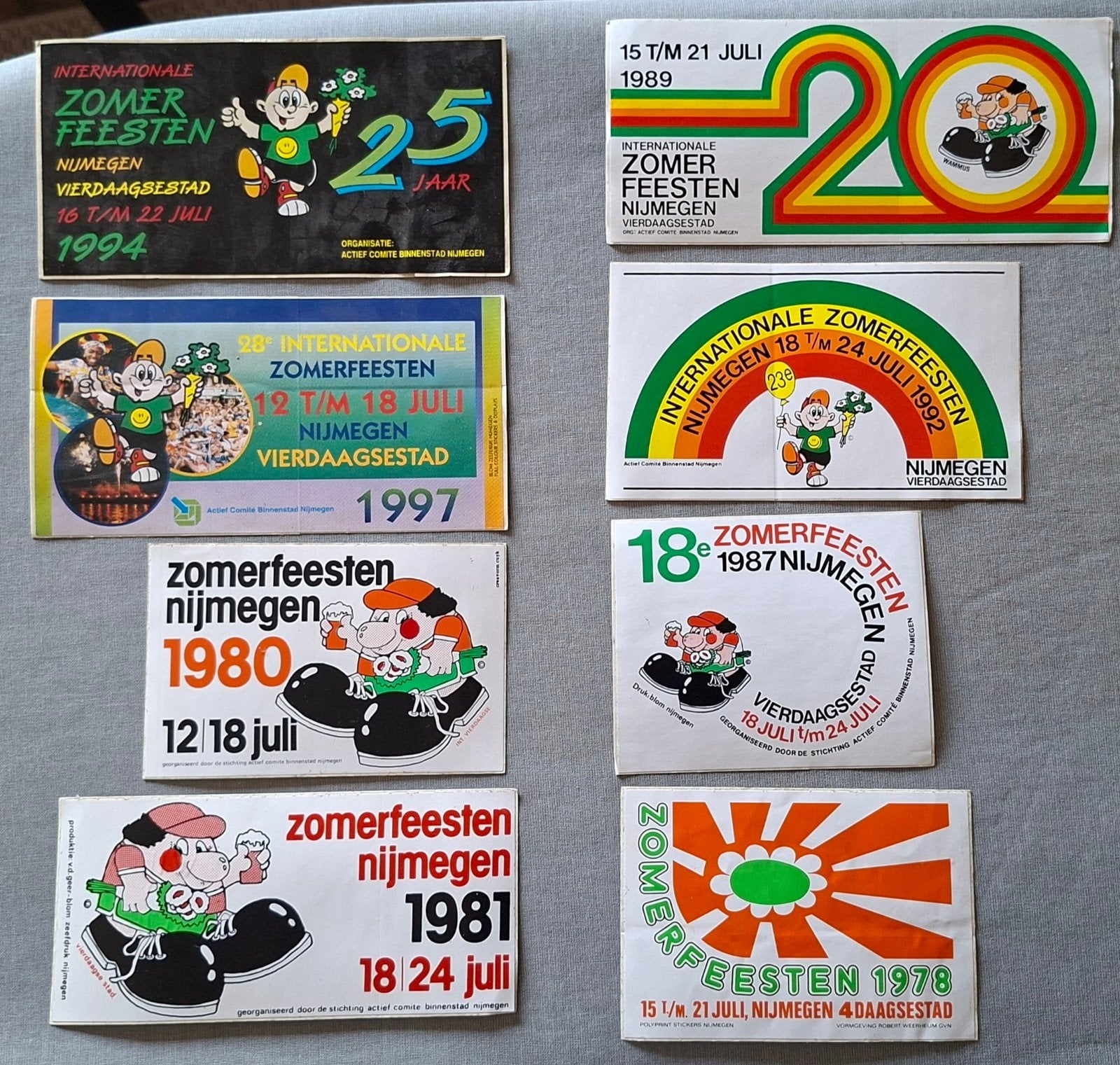 Stickers Zomerfeesten Nijmegen en andere., Ophalen of Verzenden, Zo goed als nieuw, Meerdere stickers