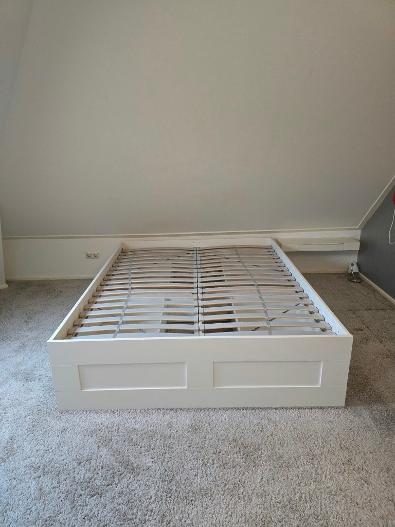 Bed Ikea Brimnes, Ophalen, Gebruikt, Wit, Tweepersoons