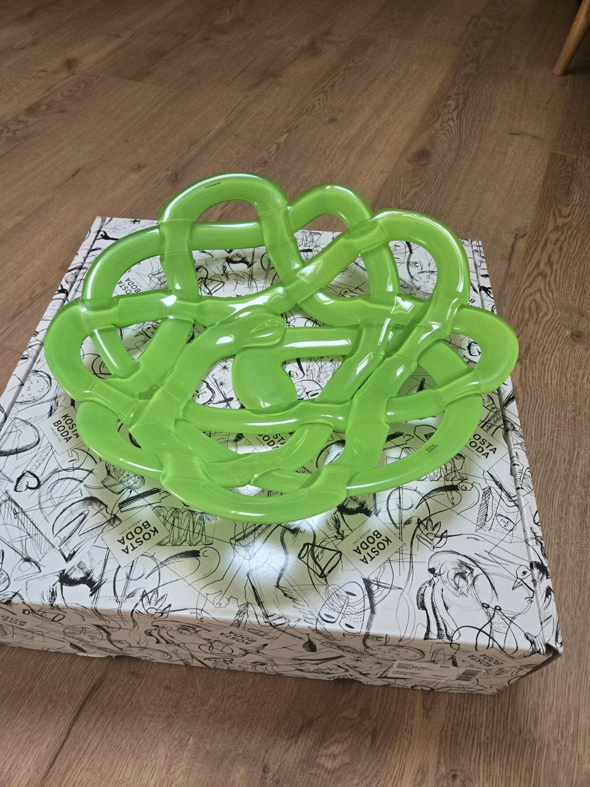 Kosta Boda Basket Groene Schaal - Anna Ehrner Design, Gevlochten, Schaal, Rond, Nieuw