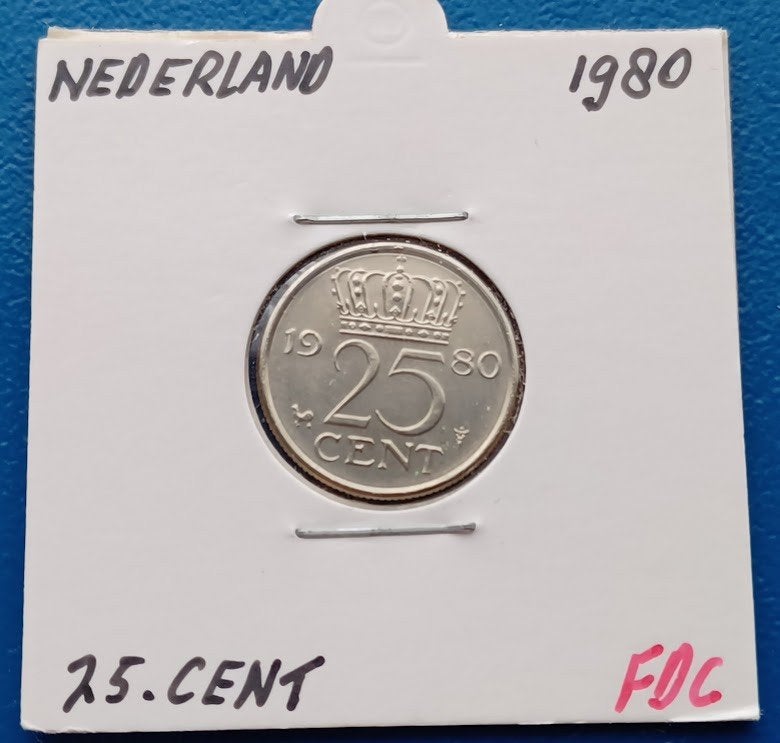 25 cent 1980 - Juliana FDC, Ophalen of Verzenden, Koningin Juliana, 25 cent, Losse munt