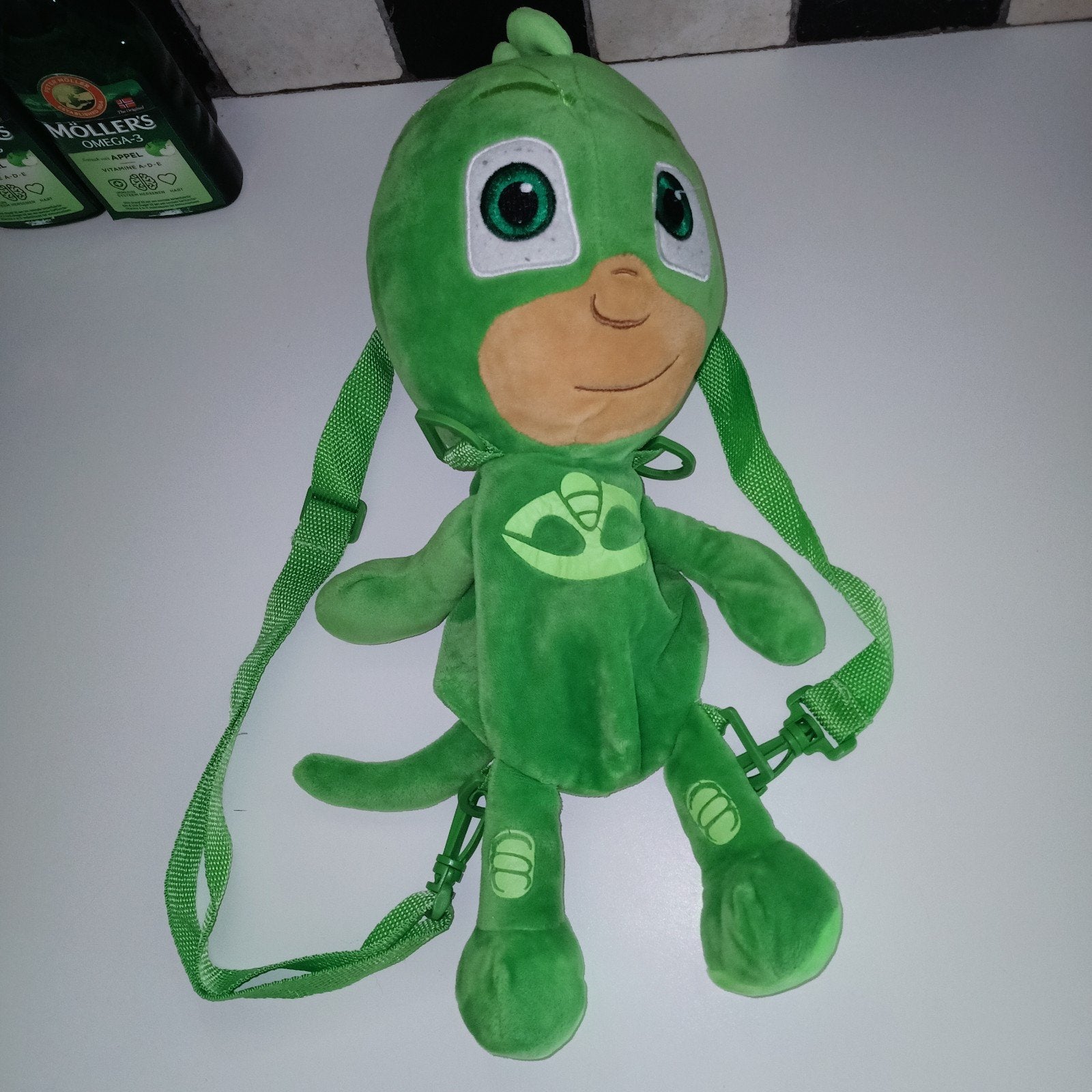 PJ masks, groene gekko, 2017,, Ophalen of Verzenden, Zo goed als nieuw