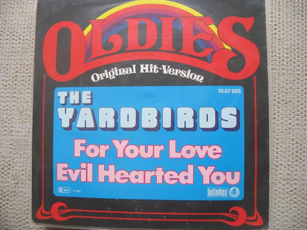 The Yardbirds - For your love/Evil hearted you, Gebruikt, 7 inch, Single, Ophalen of Verzenden