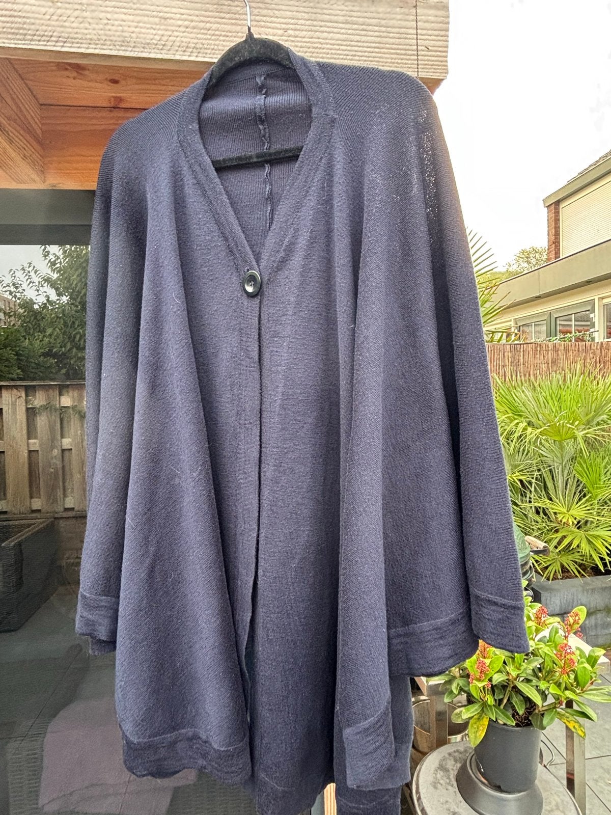 KLM Poncho Maat M - Comfortabel en Stijlvol, Kleding | Dames, Ophalen of Verzenden, Zo goed als nieuw, Maat 38/40 (M), Blauw