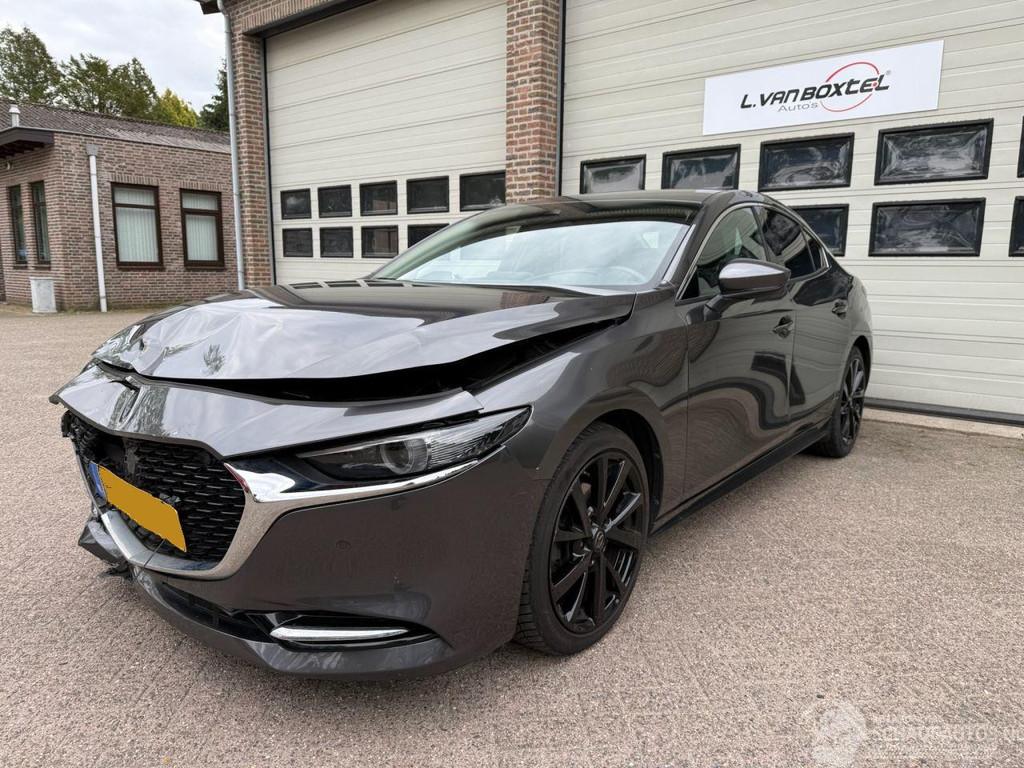 Mazda 3 2.0 e-SkyActiv-X M Hybrid 180 Luxury Navi Clima Lede, Auto diversen, Overige carrosserieën, Handgeschakeld, Mazda, Benzine