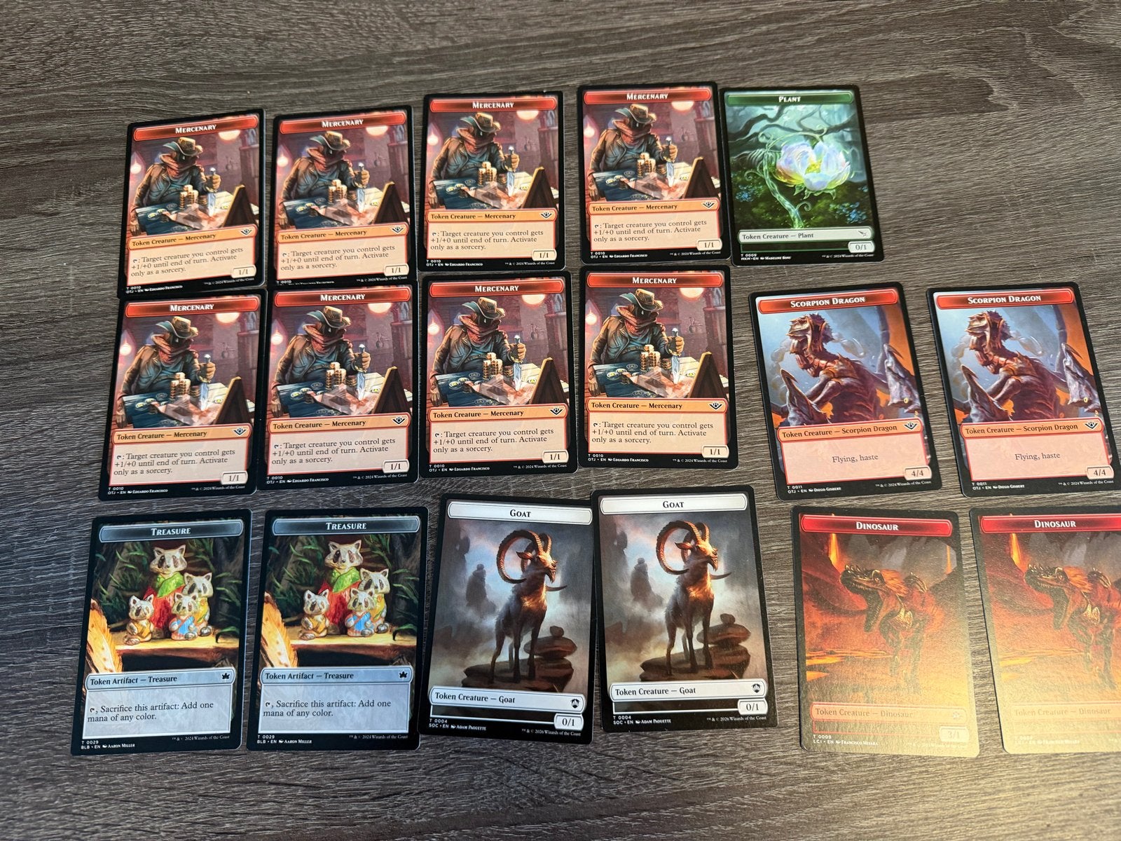 17 Magic: The Gathering Token Kaarten - Diverse Collectie, Ophalen of Verzenden, Zo goed als nieuw, Meerdere kaarten