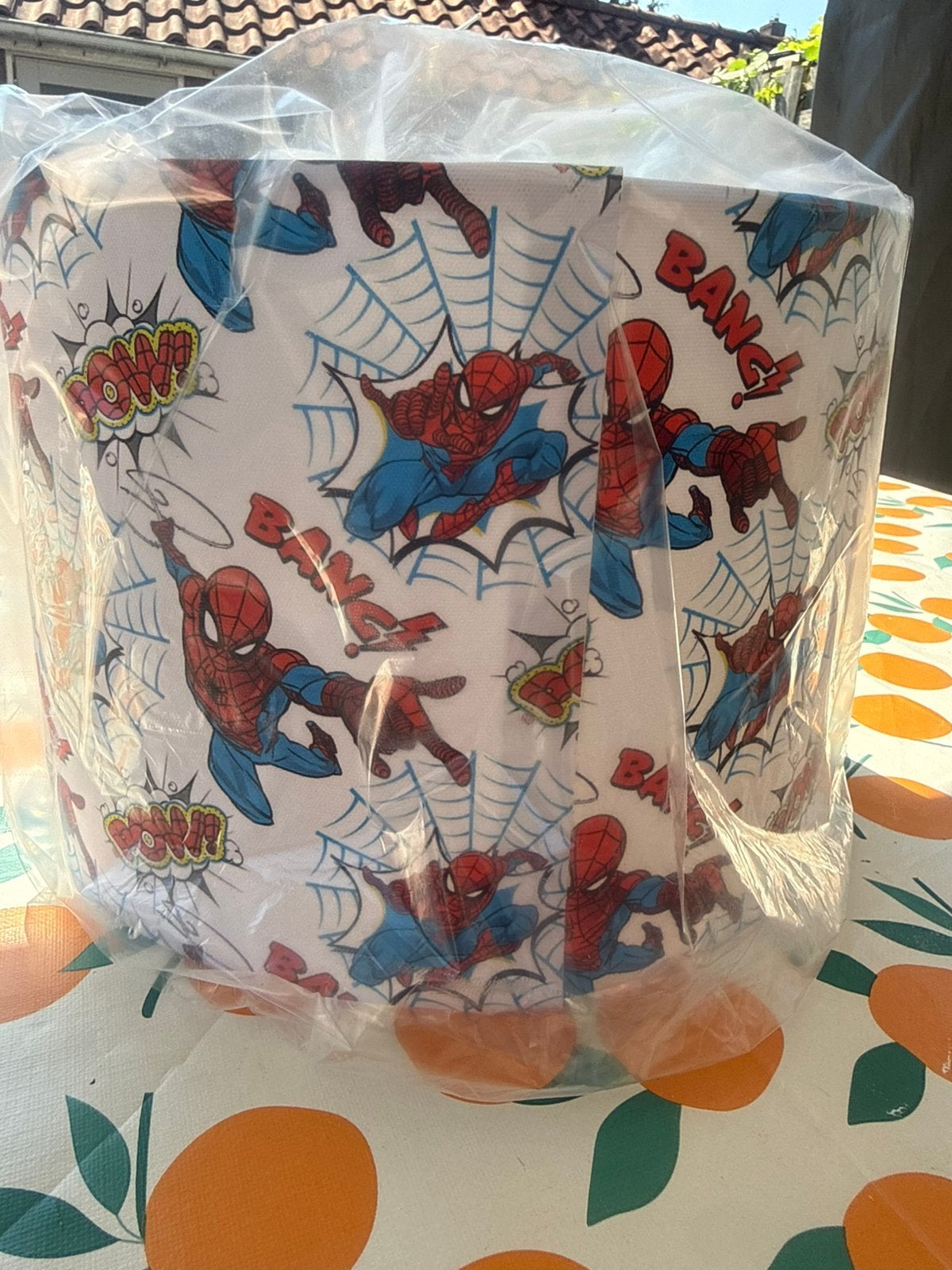 Een supertoffe spiderman lampenkap, Overige typen, Rond, Nieuw, Ophalen of Verzenden