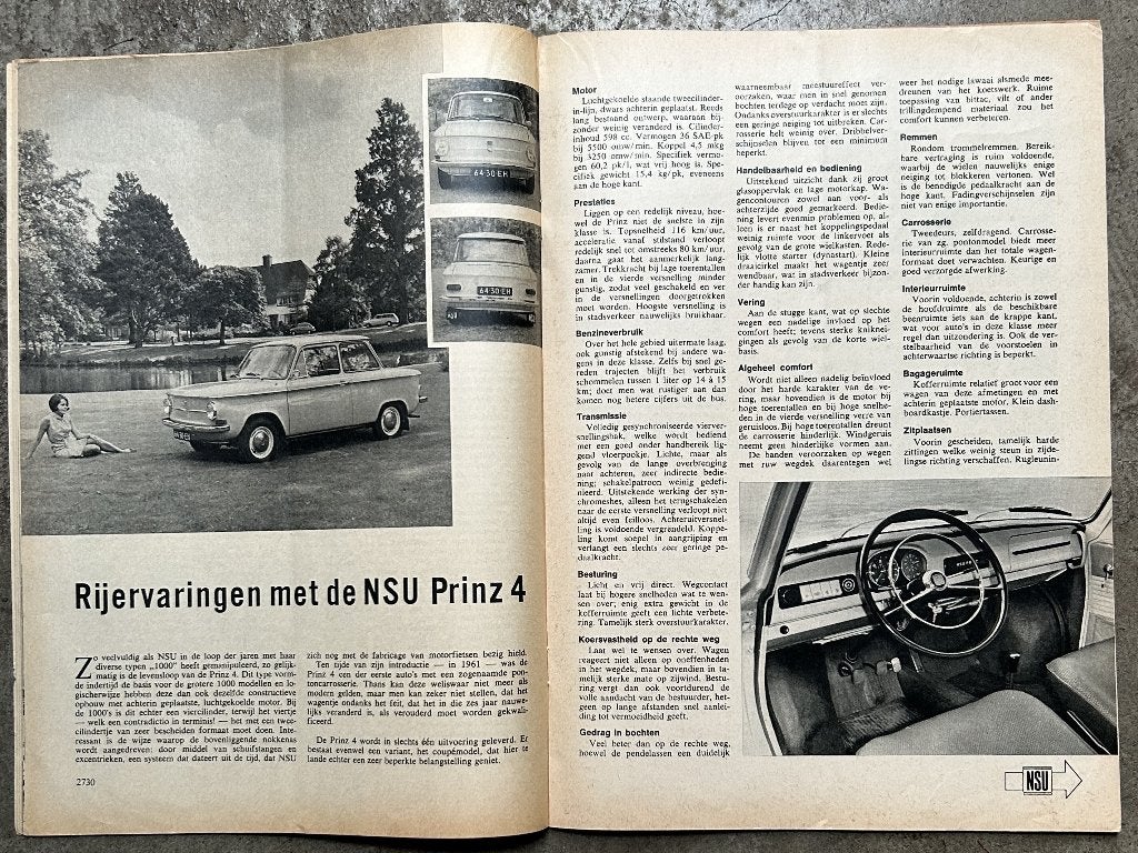 NSU Prinz ( Prinz4 ) test in Autokampioen 1967, Gelezen, Ophalen of Verzenden, Autokampioen, Overige merken